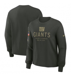 Men's New York Giants Dark Green 2025 Salute to Service Sideline Dri-FIT Long Sleeve T-Shirt