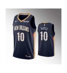 Men's New Orleans Pelicans #10 Jaxson Hayes Navy Icon Edition Stitched Jersey