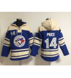 Men's Toronto Blue Jays #14 David Price Alternate Blue MLB Hoodie