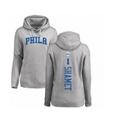 NBA Women's Nike Philadelphia 76ers #22 Wilson Chandler Ash Backer Pullover Hoodie