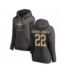 Football Women's New Orleans Saints #22 Chauncey Gardner-Johnson Ash One Color Pullover Hoodie