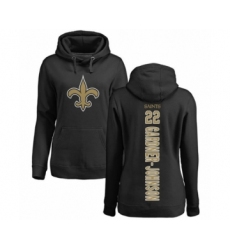 Football Women's New Orleans Saints #22 Chauncey Gardner-Johnson Black Backer Pullover Hoodie