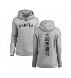 Football Women's New Orleans Saints #28 Latavius Murray Ash Backer Pullover Hoodie