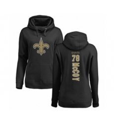 Football Women's New Orleans Saints #78 Erik McCoy Black Backer Pullover Hoodie