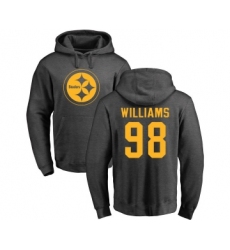 Football Pittsburgh Steelers #98 Vince Williams Ash One Color Pullover Hoodie