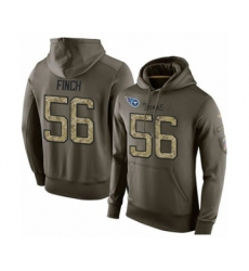 Football Men's Tennessee Titans #56 Sharif Finch Green Salute To Service Pullover Hoodie