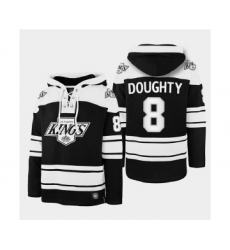 Men's Los Angeles Kings #8 Drew Doughty Black Ageless Must-Have Lace-Up Pullover Hoodie