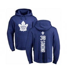 Hockey Toronto Maple Leafs #38 Rasmus Sandin Royal Blue Backer Pullover Hoodie
