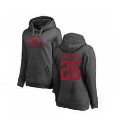 Football Women's San Francisco 49ers #26 Tevin Coleman Ash One Color Pullover Hoodie