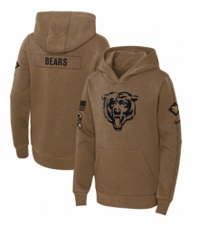 Youth Chicago Bears Nike Brown 2023 Salute to Service Club Fleece Pullover Hoodie