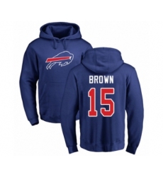 Football Buffalo Bills #15 John Brown Royal Blue Name & Number Logo Pullover Hoodie
