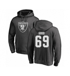 Football Oakland Raiders #69 Denzelle Good Ash One Color Pullover Hoodie