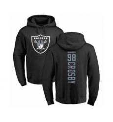 Football Oakland Raiders #98 Maxx Crosby Black Backer Pullover Hoodie