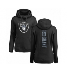 Football Women's Oakland Raiders #19 Ryan Grant Black Backer Pullover Hoodie
