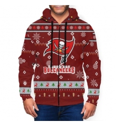 Buccaneers Team Christmas Ugly Men's Zip Hooded Sweatshirt