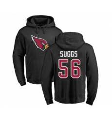 Football Arizona Cardinals #56 Terrell Suggs Black Name & Number Logo Pullover Hoodie