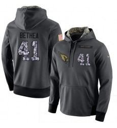 NFL Men Nike Arizona Cardinals #41 Antoine Bethea Stitched Black Anthracite Salute to Service Player Performance Hoodie