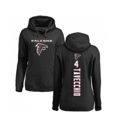 Football Women's Atlanta Falcons #4 Giorgio Tavecchio Black Backer Pullover Hoodie