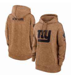 Women's New York Giants Nike Brown 2023 Salute to Service Pullover Hoodie