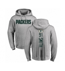 Football Green Bay Packers #91 Preston Smith Ash Backer Hoodie