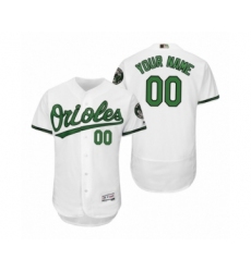 Men's Orioles Custom White Turn Back the Clock Earth Day Throwback Jersey
