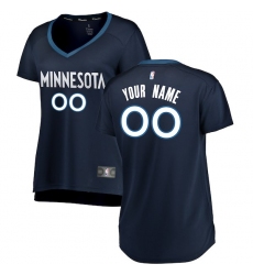 Women's Minnesota Timberwolves Fanatics Branded Navy Fast Break Custom Jersey - Icon Edition