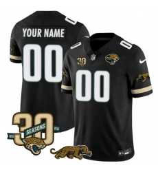 Men's Jacksonville Jaguars Active Player Custom Black F.U.S.E. With 30th Seasons Patch Vapor Limited Football Stitched Jersey