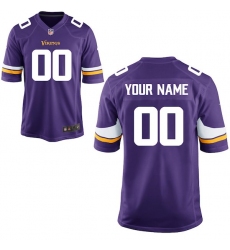 Men's Minnesota Vikings Nike Purple Custom Game Jersey