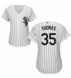 Women's Majestic Chicago White Sox #35 Frank Thomas Replica White Home Cool Base MLB Jersey