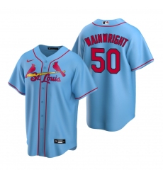 Men's Nike St. Louis Cardinals #50 Adam Wainwright Light Blue Alternate Stitched Baseball Jersey