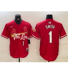 Men's St Louis Cardinals #1 Ozzie Smith Red 2024 City Connect Limited Stitched Baseball Jersey