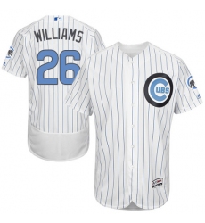 Men's Majestic Chicago Cubs #26 Billy Williams Authentic White 2016 Father's Day Fashion Flex Base MLB Jersey