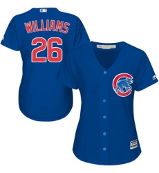 Women's Majestic Chicago Cubs #26 Billy Williams Replica Royal Blue Alternate MLB Jersey