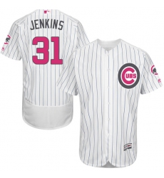 Men's Majestic Chicago Cubs #31 Fergie Jenkins Authentic White 2016 Mother's Day Fashion Flex Base MLB Jersey