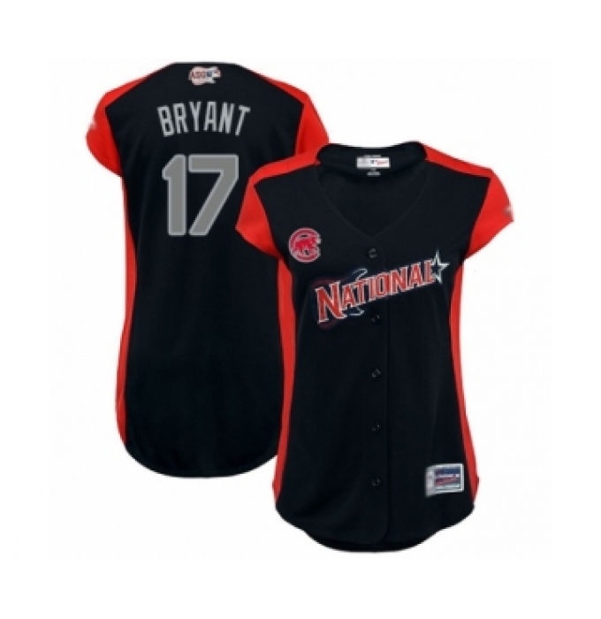 Women's Chicago Cubs #17 Kris Bryant Authentic Navy Blue National League 2019 Baseball All-Star Jersey