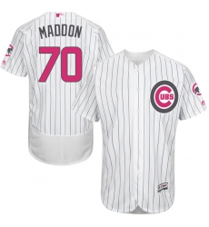 Men's Majestic Chicago Cubs #70 Joe Maddon Authentic White 2016 Mother's Day Fashion Flex Base MLB Jersey