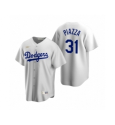 Men's Los Angeles Dodgers #31 Mike Piazza Nike White Cooperstown Collection Home Jersey