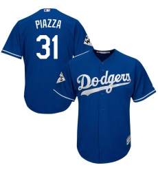 Youth Majestic Los Angeles Dodgers #31 Mike Piazza Authentic Royal Blue Alternate 2017 World Series Bound Cool Base MLB Jersey