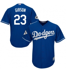 Men's Majestic Los Angeles Dodgers #23 Kirk Gibson Replica Royal Blue Alternate 2017 World Series Bound Cool Base MLB Jersey