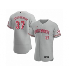 Men's Cincinnati Reds #37 Tyler Stephenson Grey Stitched MLB Flex Base Nike Jersey