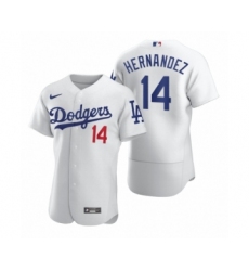 Men's Los Angeles Dodgers #14 Enrique Hernandez Nike White 2020 Authentic Jersey
