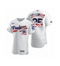 Men's Cody Bellinger #35 Los Angeles Dodgers White 2020 Stars & Stripes 4th of July Jersey