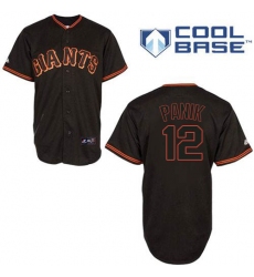 Youth Majestic San Francisco Giants #12 Joe Panik Replica Black Cool Base MLB Jersey