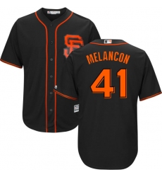 Men's Majestic San Francisco Giants #41 Mark Melancon Replica Black Alternate Cool Base MLB Jersey