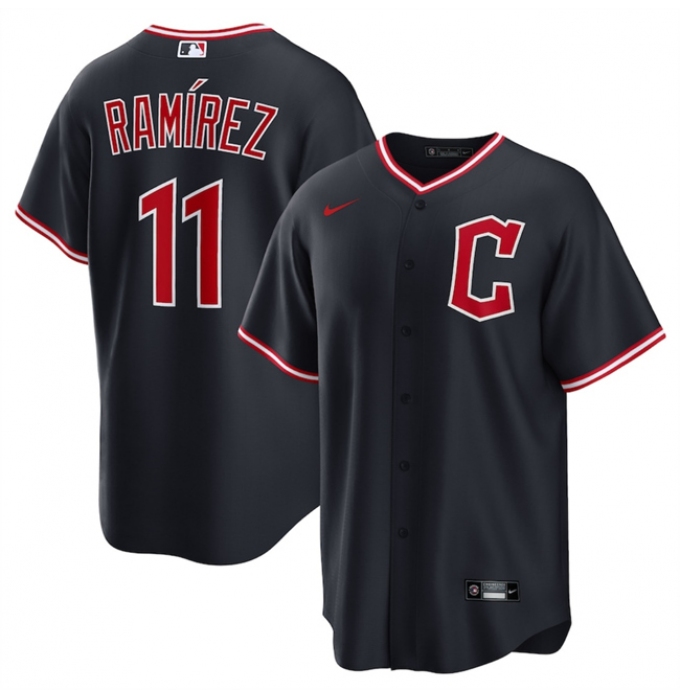 Men's Cleveland Guardians #11 José Ramírez Navy 2025 Alternate Limited Stitched Baseball Jersey