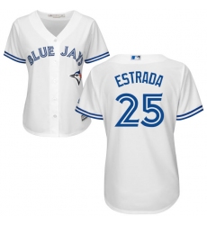 Women's Majestic Toronto Blue Jays #25 Marco Estrada Replica White Home MLB Jersey