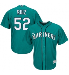 Men's Majestic Seattle Mariners #52 Carlos Ruiz Replica Teal Green Alternate Cool Base MLB Jersey