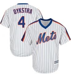 Youth Majestic New York Mets #4 Lenny Dykstra Authentic White Alternate Cool Base MLB Jersey