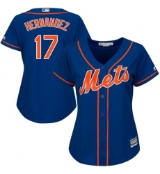 Women's Majestic New York Mets #17 Keith Hernandez Replica Royal Blue Alternate Home Cool Base MLB Jersey
