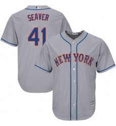 Youth Majestic New York Mets #41 Tom Seaver Authentic Grey Road Cool Base MLB Jersey